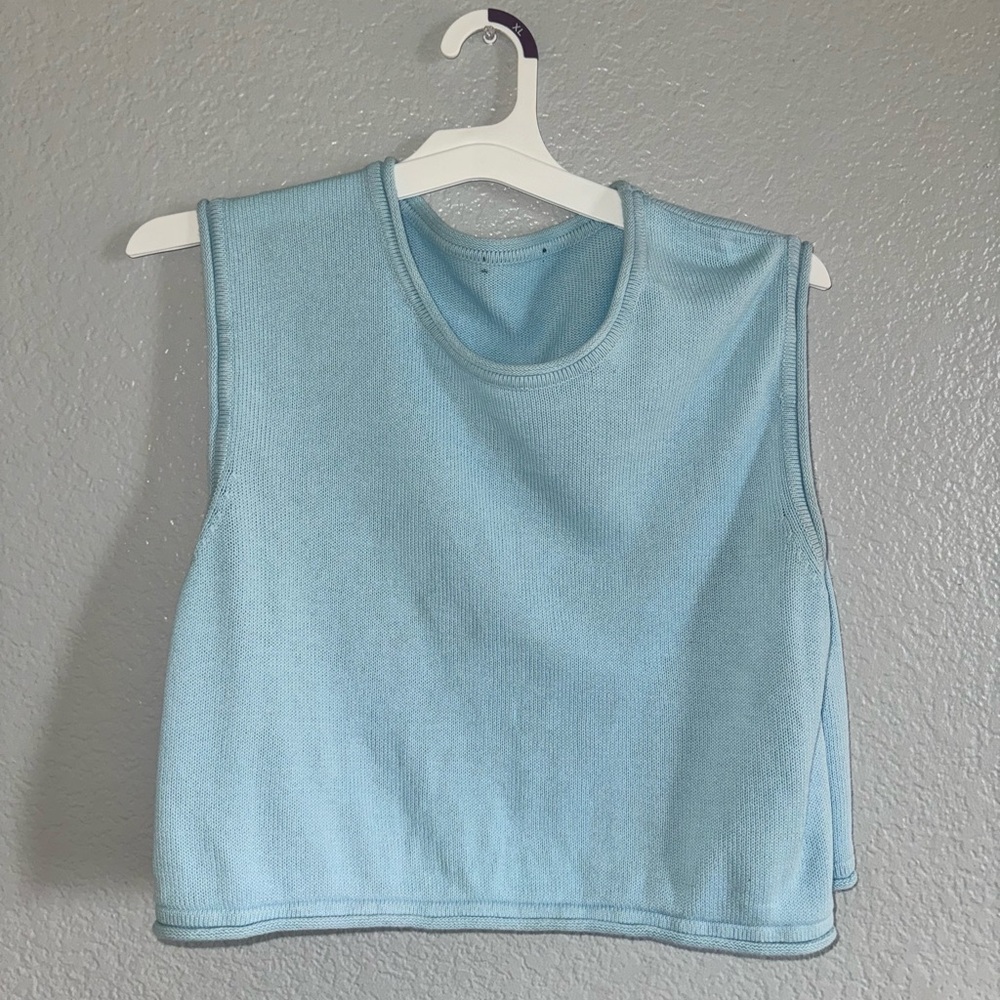 Blue Knit Top